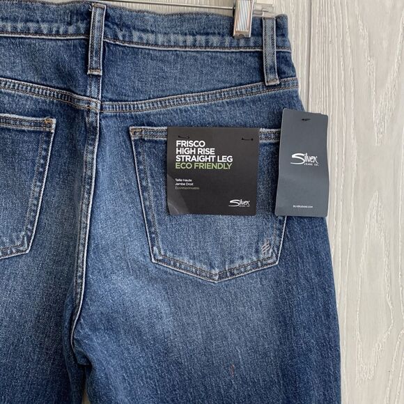 Silver Jeans Frisco High Rise Straight Leg 28 NWT - Picture 6 of 7